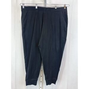 PACT Jogger Pants Pull On Elastic Waist Organic Cotton Black Size XXXL